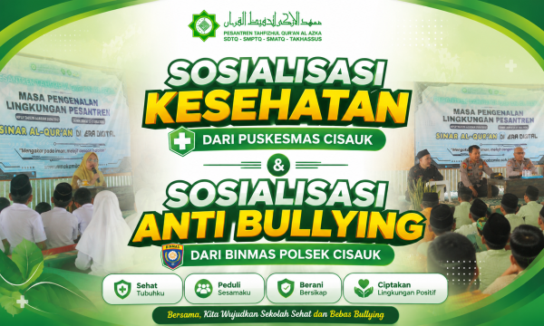 Pesantren Sehat dan Aman: Materi Puskesmas dan BINMAS polsek Cisauk di MPLP Al Azka